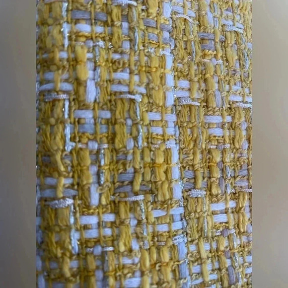 Talbots Classic Lined Butter Yellow Tweed Career Blazer Jacket Women's Small EUC - Picture 6 of 16